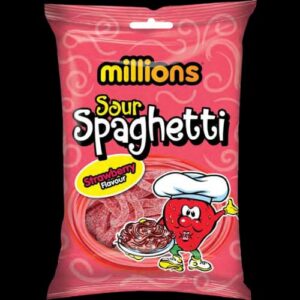 Millions Sour Spaghetti Strawberry Flavour 140g x 12