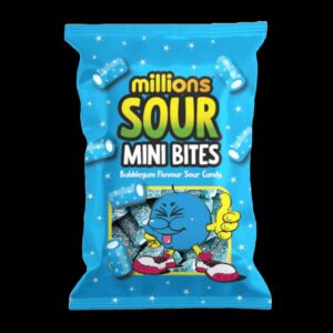 Millions Sour Mini Bites Bubblegum 140g x 12