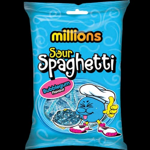 Millions Sour Spaghetti Bubblegum Flavour 140g x 12
